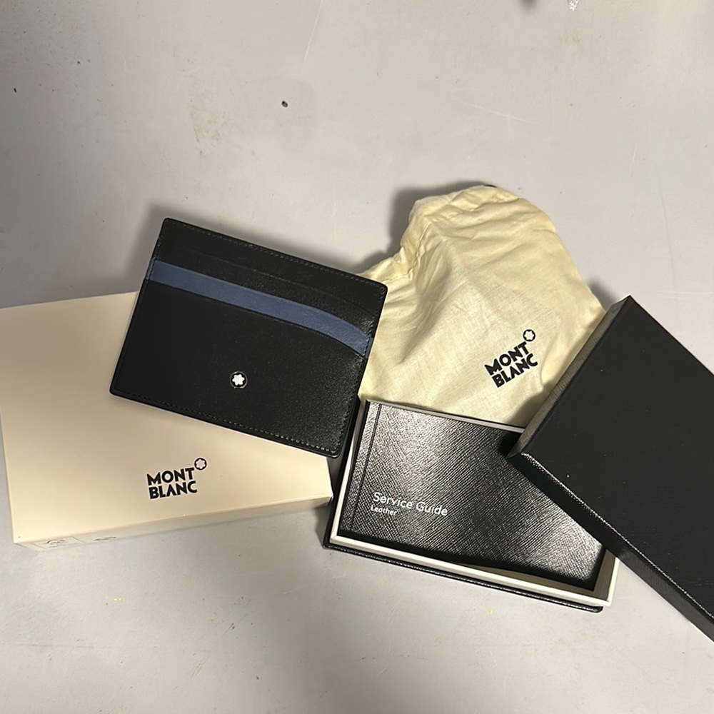 Montblanc Black and Blue Key Card Holder